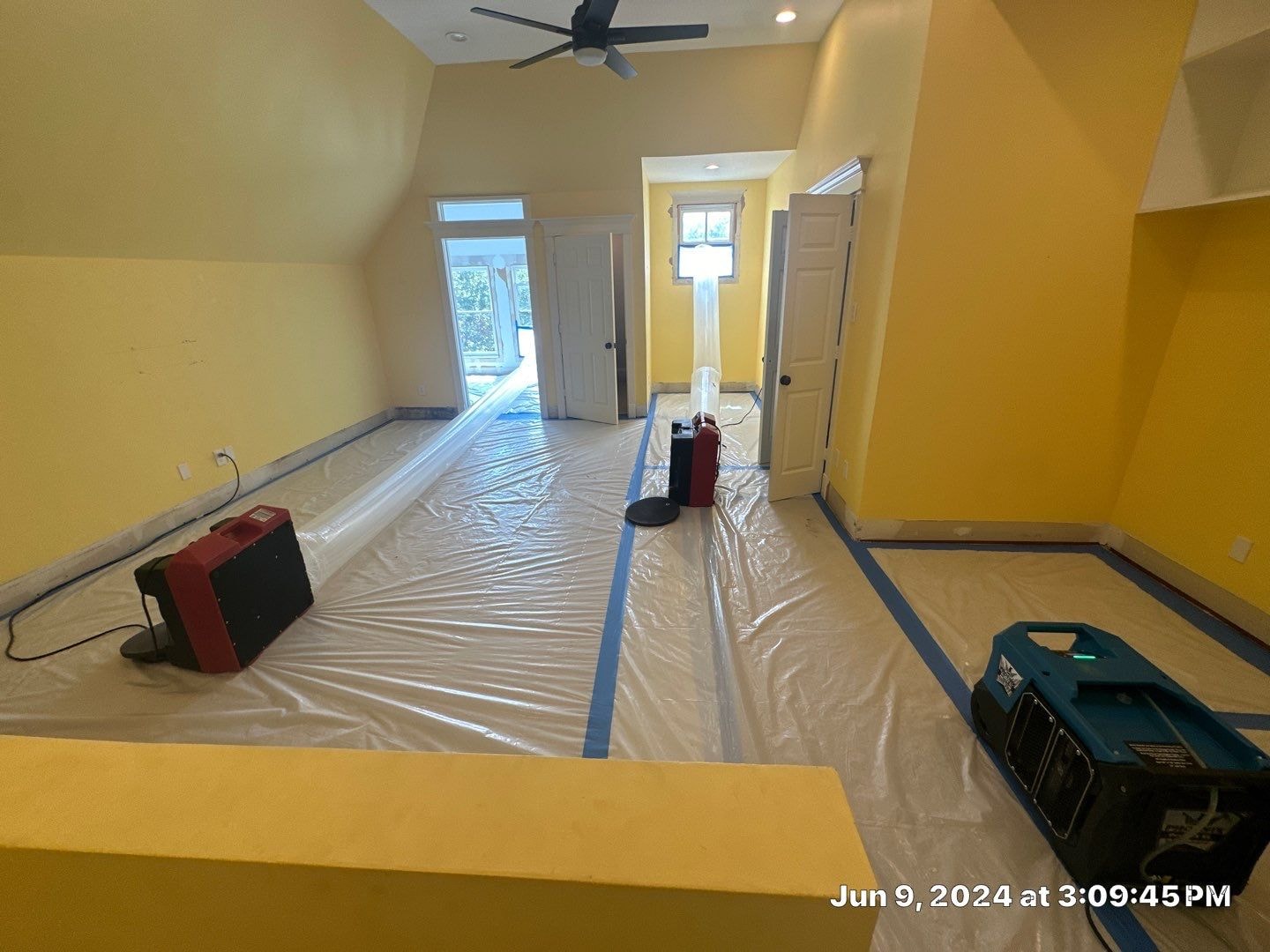 Mold remediation project — before and after