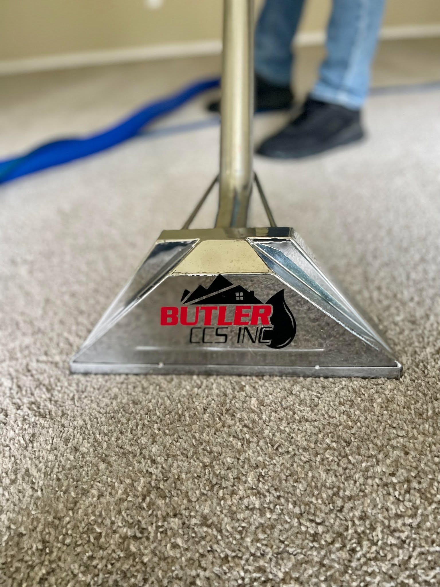 Water damage restoration project — before and after